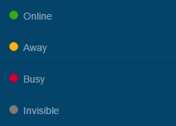 Online, Away, Busy, and Invisible